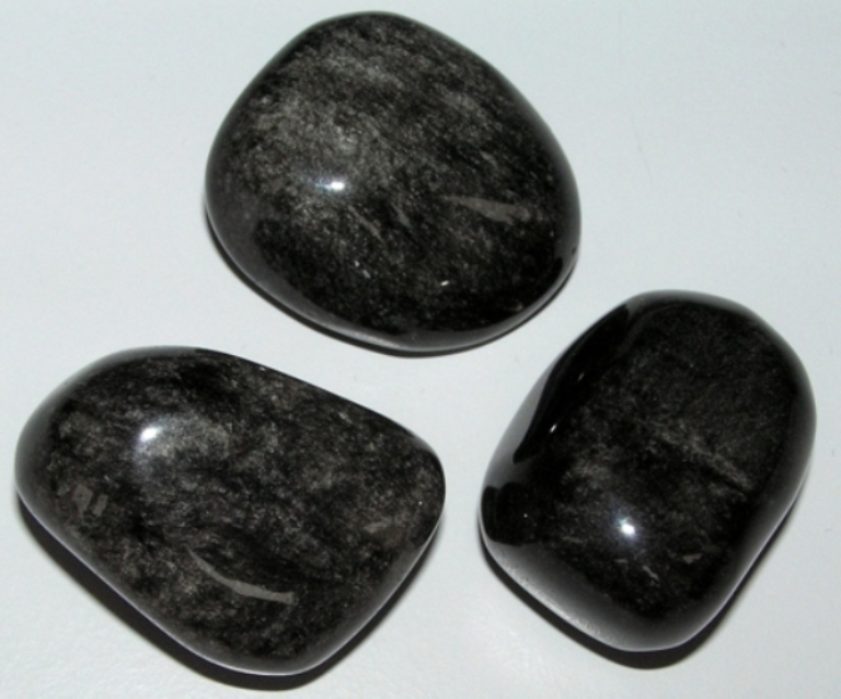Trommelstein Silberobsidian Obsidian